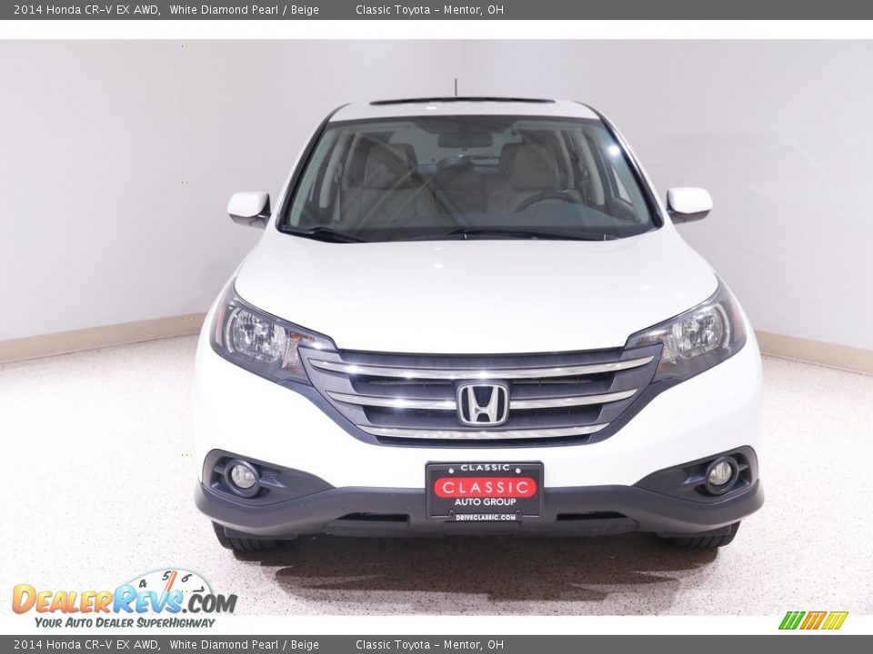 2014 Honda CR-V EX AWD White Diamond Pearl / Beige Photo #2