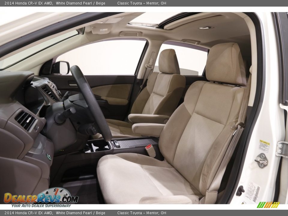 2014 Honda CR-V EX AWD White Diamond Pearl / Beige Photo #5