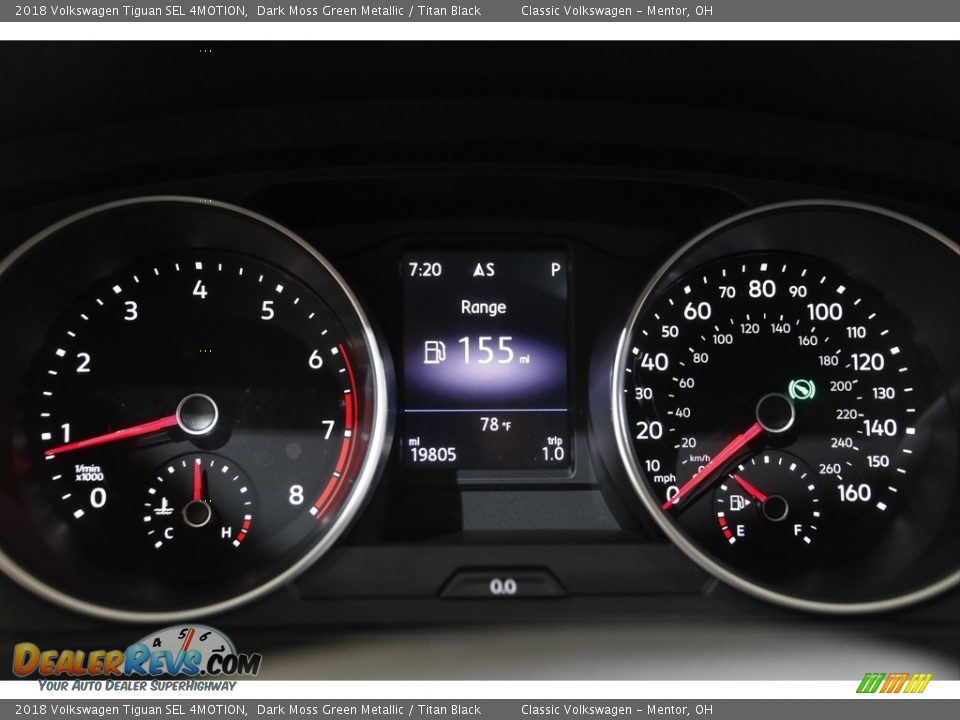 2018 Volkswagen Tiguan SEL 4MOTION Dark Moss Green Metallic / Titan Black Photo #8