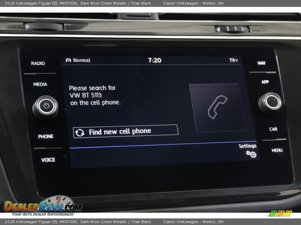 2018 Volkswagen Tiguan SEL 4MOTION Dark Moss Green Metallic / Titan Black Photo #10