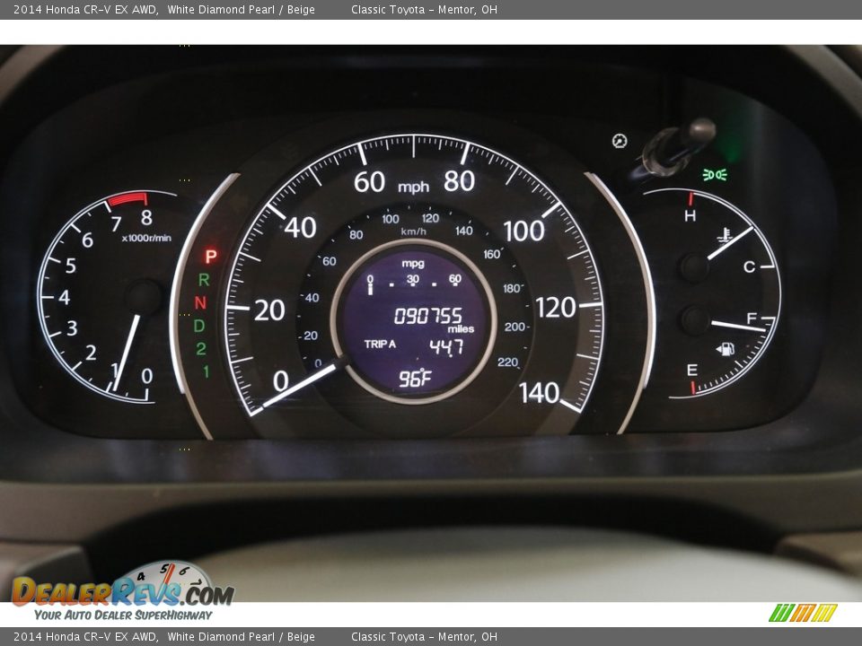 2014 Honda CR-V EX AWD White Diamond Pearl / Beige Photo #9