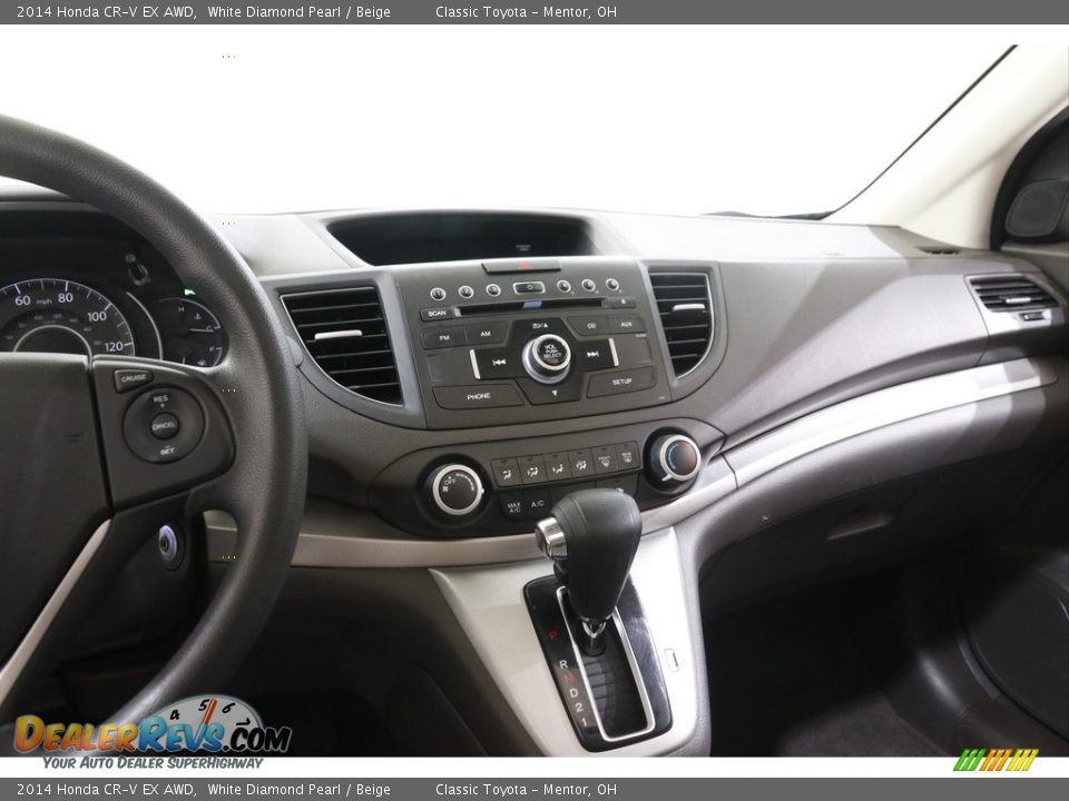 2014 Honda CR-V EX AWD White Diamond Pearl / Beige Photo #10