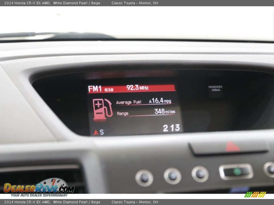 2014 Honda CR-V EX AWD White Diamond Pearl / Beige Photo #12