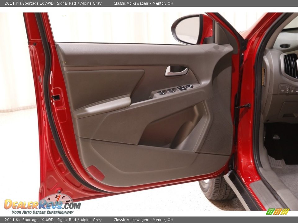 2011 Kia Sportage LX AWD Signal Red / Alpine Gray Photo #4