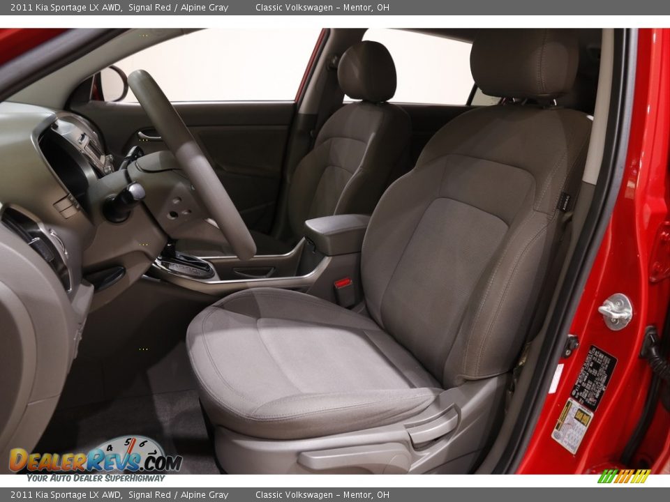 2011 Kia Sportage LX AWD Signal Red / Alpine Gray Photo #5