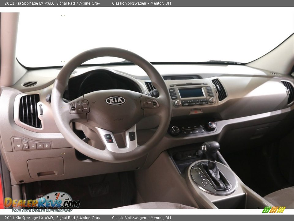 2011 Kia Sportage LX AWD Signal Red / Alpine Gray Photo #6