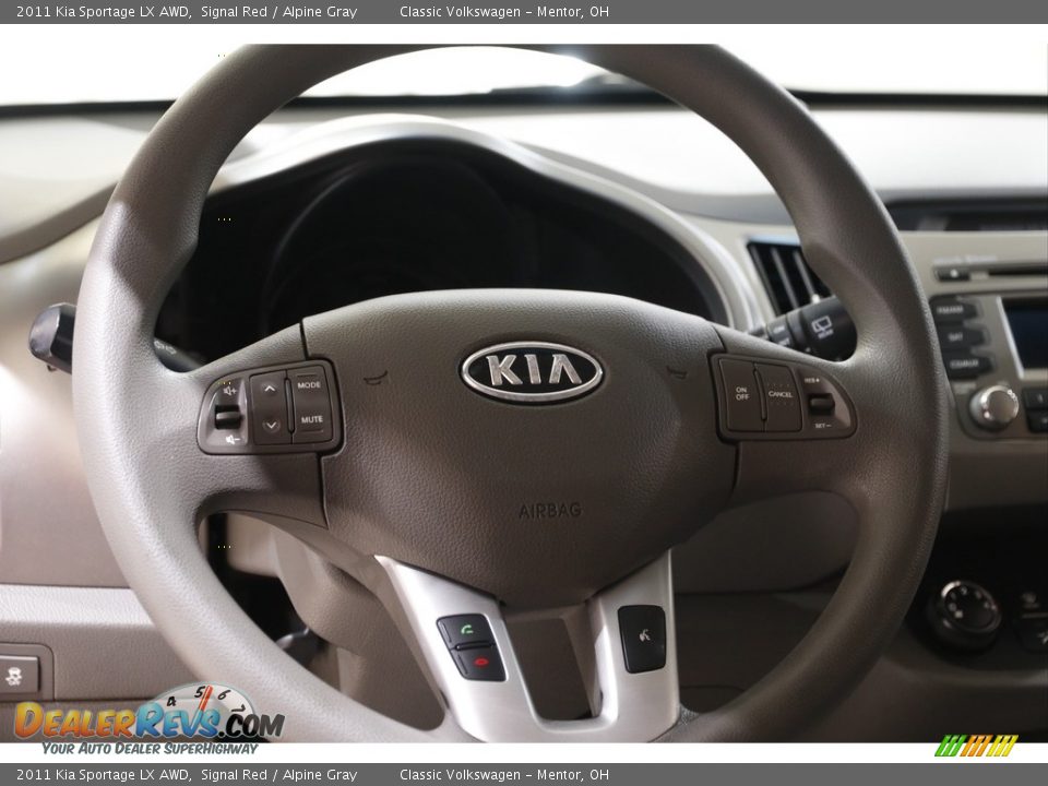 2011 Kia Sportage LX AWD Signal Red / Alpine Gray Photo #7