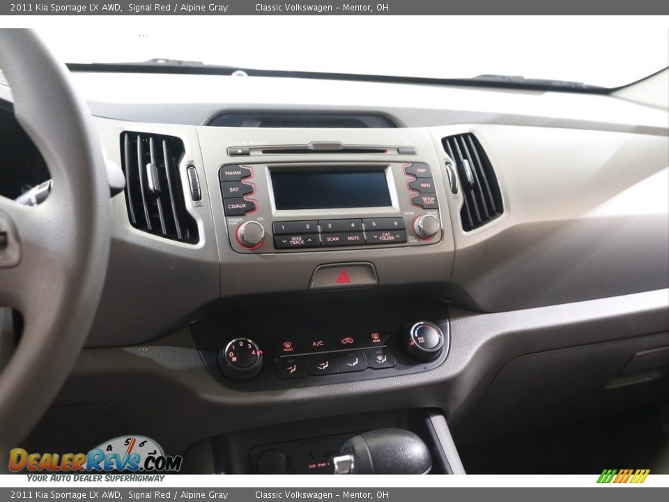2011 Kia Sportage LX AWD Signal Red / Alpine Gray Photo #9