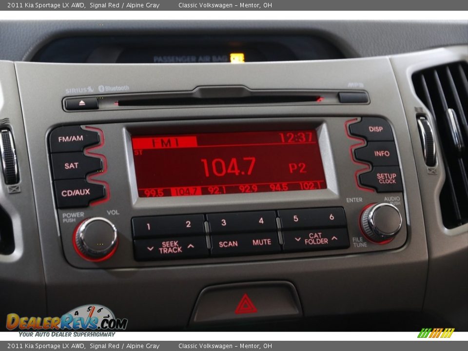 2011 Kia Sportage LX AWD Signal Red / Alpine Gray Photo #10