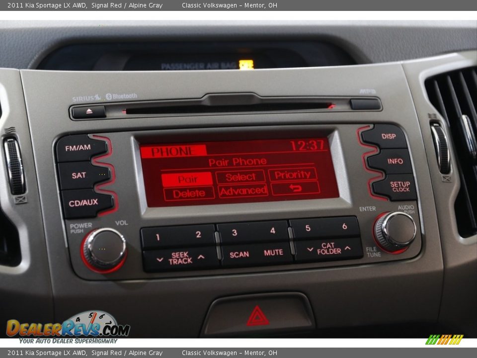2011 Kia Sportage LX AWD Signal Red / Alpine Gray Photo #11