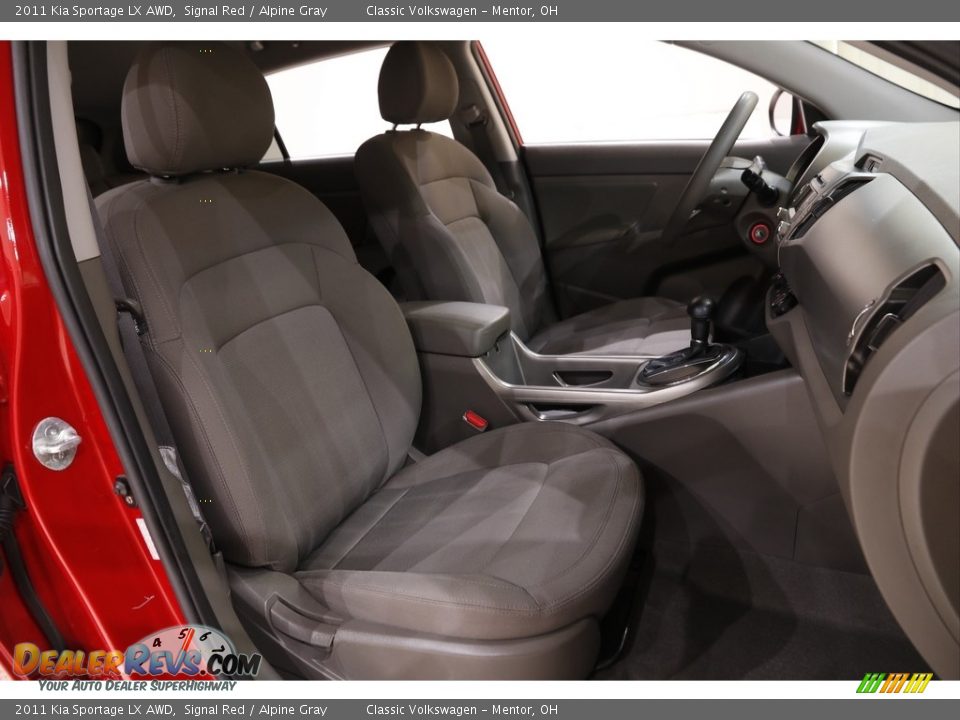 2011 Kia Sportage LX AWD Signal Red / Alpine Gray Photo #14