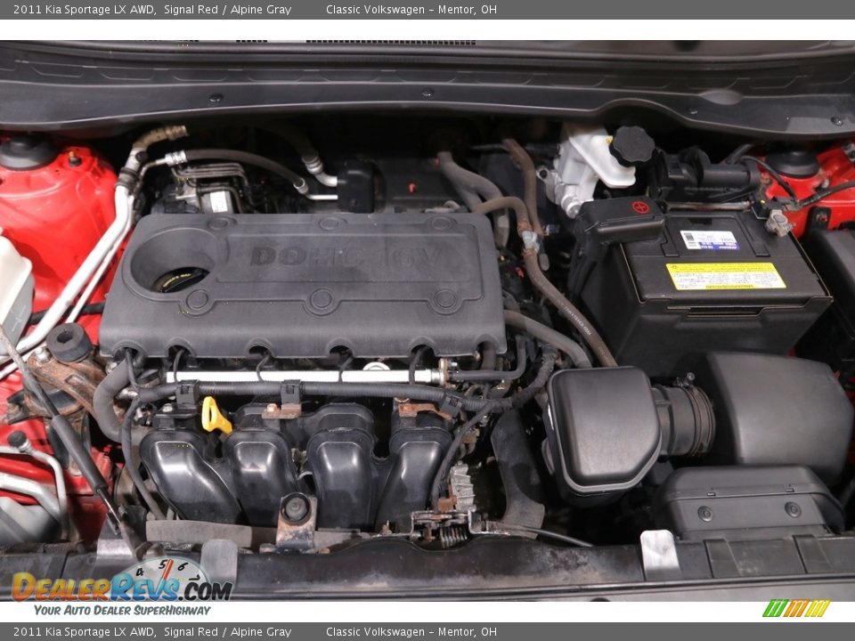 2011 Kia Sportage LX AWD Signal Red / Alpine Gray Photo #18