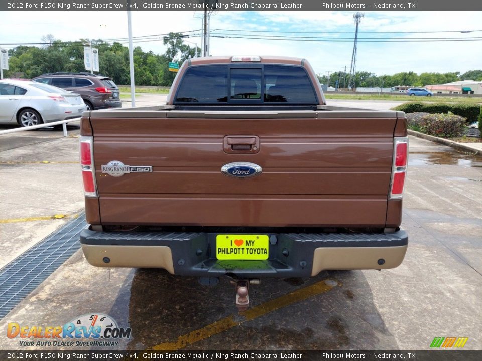 2012 Ford F150 King Ranch SuperCrew 4x4 Golden Bronze Metallic / King Ranch Chaparral Leather Photo #6
