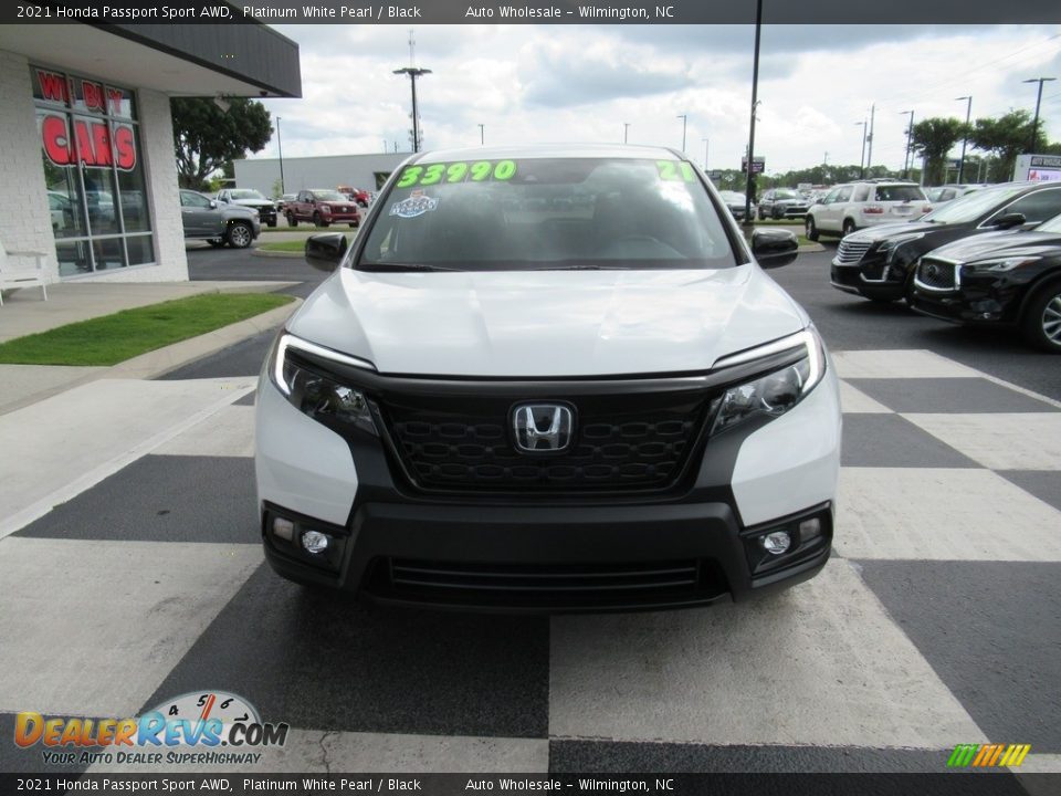 2021 Honda Passport Sport AWD Platinum White Pearl / Black Photo #2