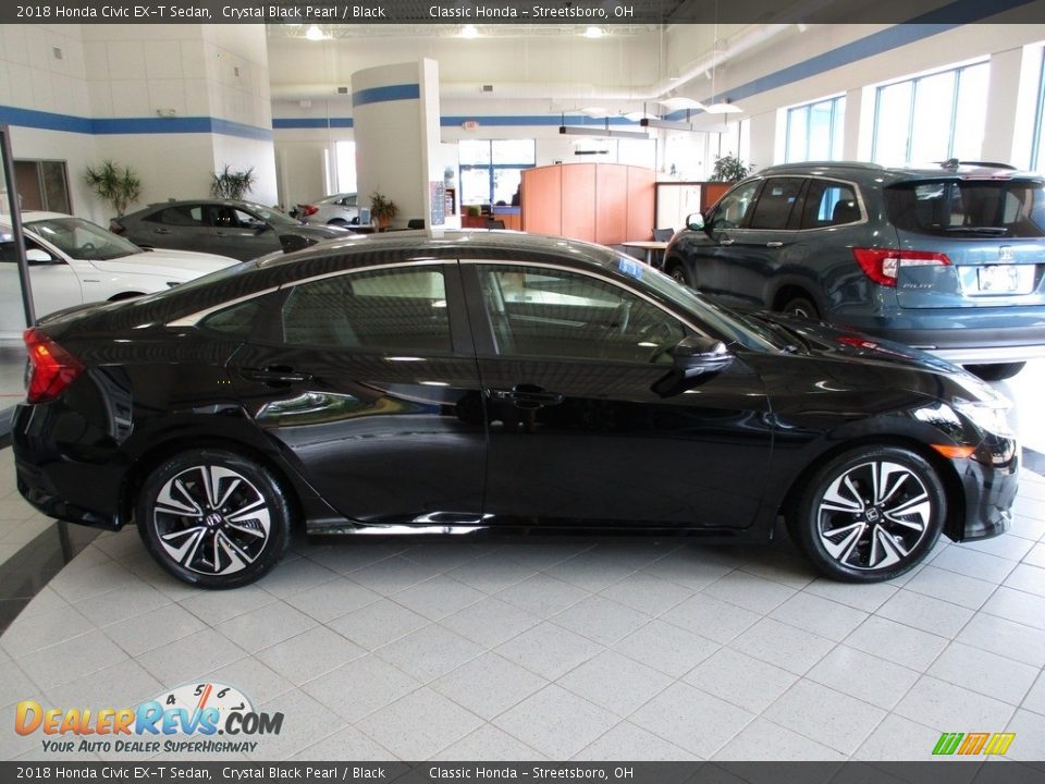 2018 Honda Civic EX-T Sedan Crystal Black Pearl / Black Photo #3