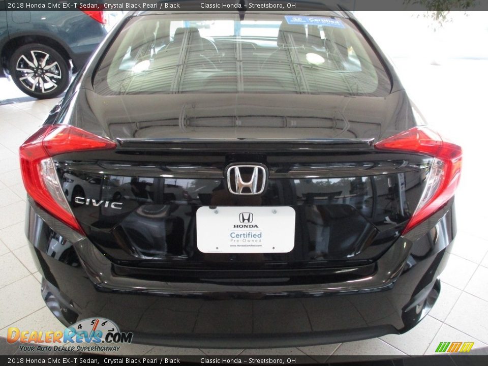 2018 Honda Civic EX-T Sedan Crystal Black Pearl / Black Photo #6