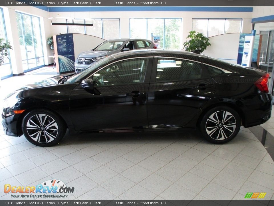 2018 Honda Civic EX-T Sedan Crystal Black Pearl / Black Photo #7