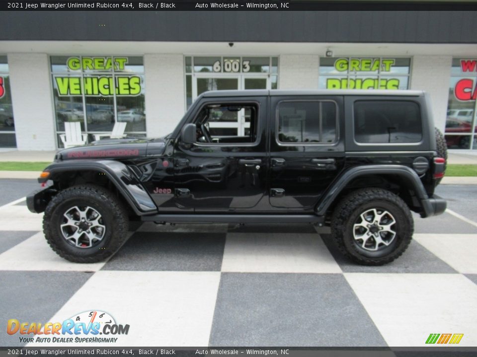 2021 Jeep Wrangler Unlimited Rubicon 4x4 Black / Black Photo #1