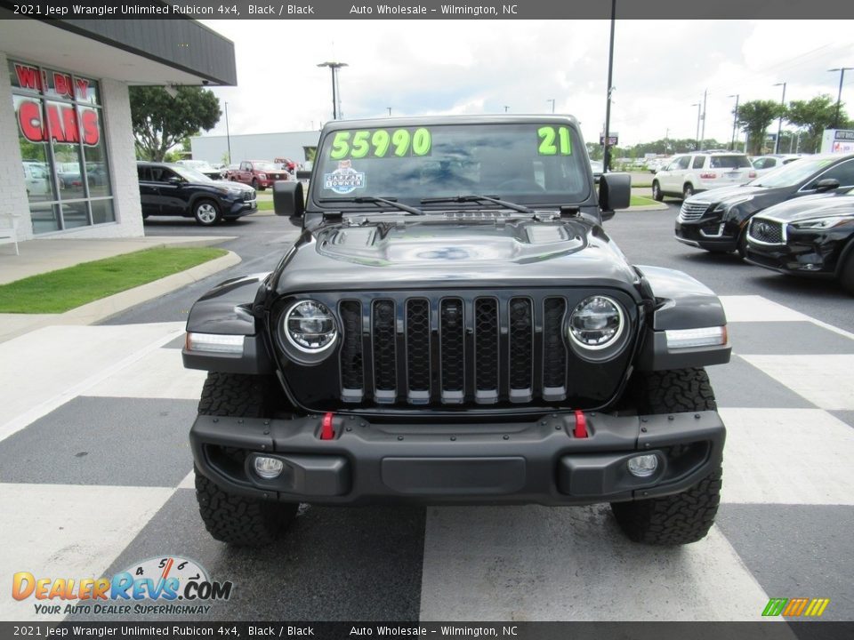 2021 Jeep Wrangler Unlimited Rubicon 4x4 Black / Black Photo #2