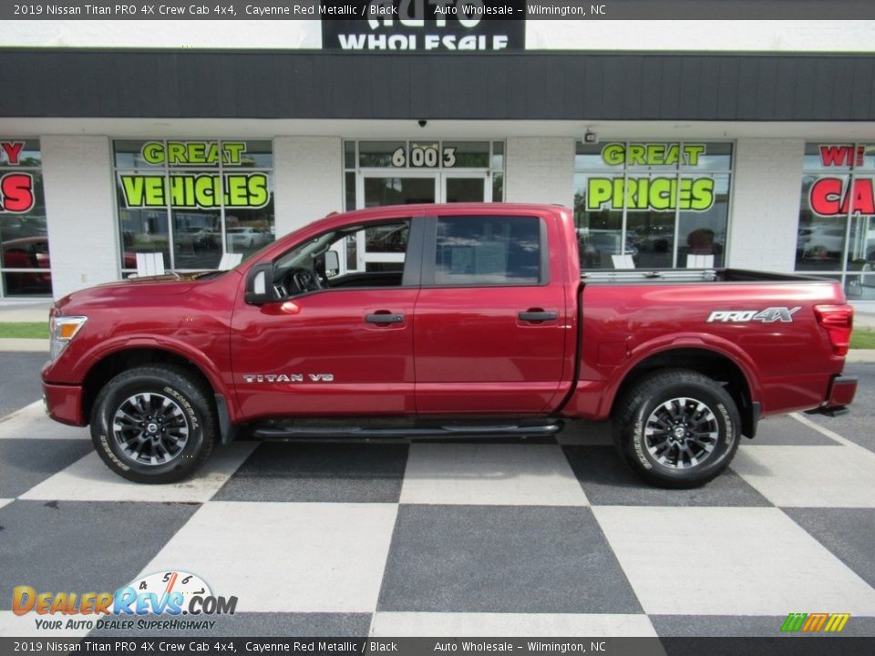 2019 Nissan Titan PRO 4X Crew Cab 4x4 Cayenne Red Metallic / Black Photo #1