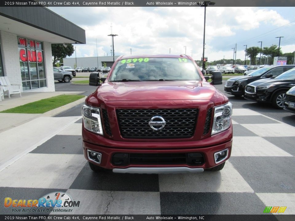 2019 Nissan Titan PRO 4X Crew Cab 4x4 Cayenne Red Metallic / Black Photo #2