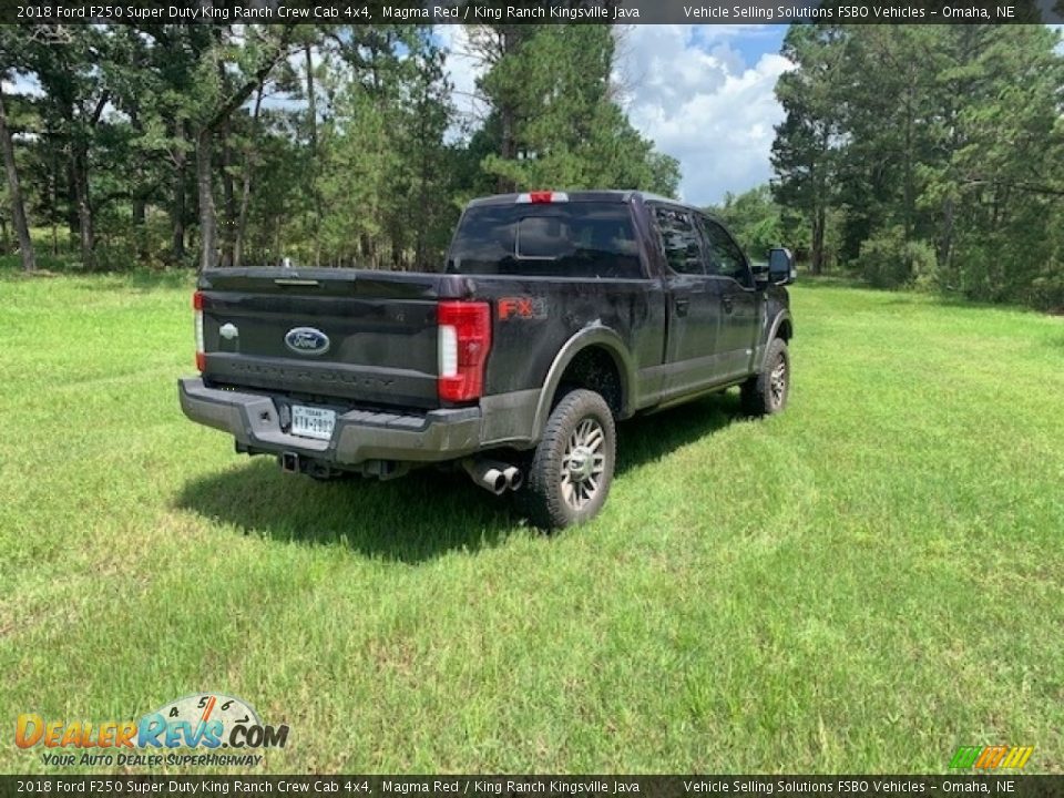 2018 Ford F250 Super Duty King Ranch Crew Cab 4x4 Magma Red / King Ranch Kingsville Java Photo #8