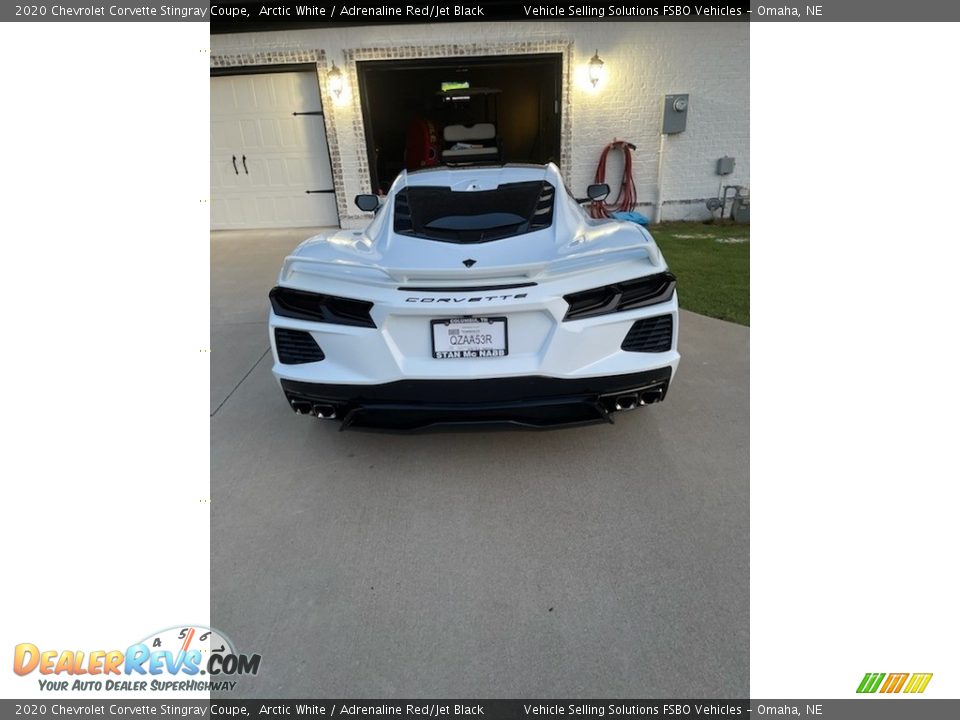 2020 Chevrolet Corvette Stingray Coupe Arctic White / Adrenaline Red/Jet Black Photo #3