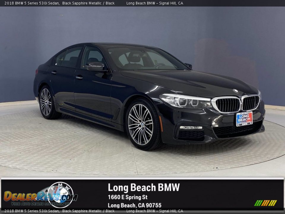 2018 BMW 5 Series 530i Sedan Black Sapphire Metallic / Black Photo #1