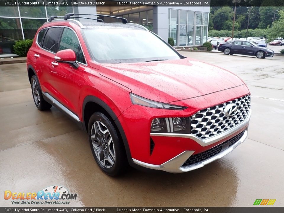 2021 Hyundai Santa Fe Limited AWD Calypso Red / Black Photo #3