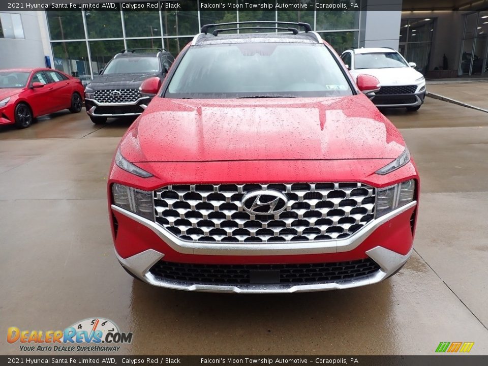 2021 Hyundai Santa Fe Limited AWD Calypso Red / Black Photo #4