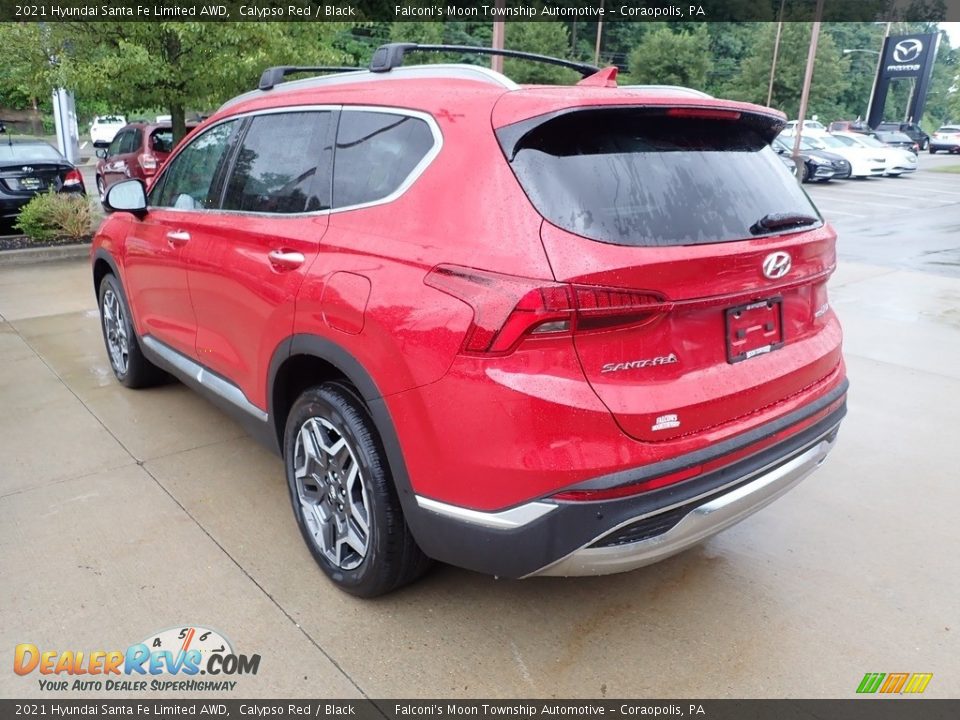 2021 Hyundai Santa Fe Limited AWD Calypso Red / Black Photo #7