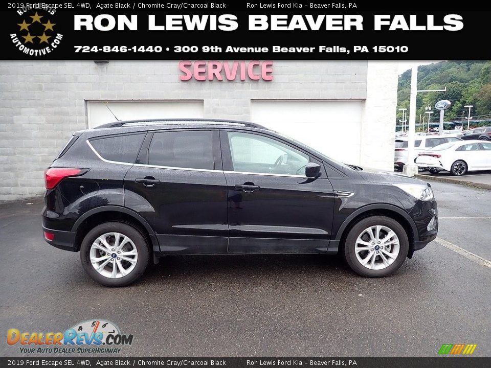 2019 Ford Escape SEL 4WD Agate Black / Chromite Gray/Charcoal Black Photo #1