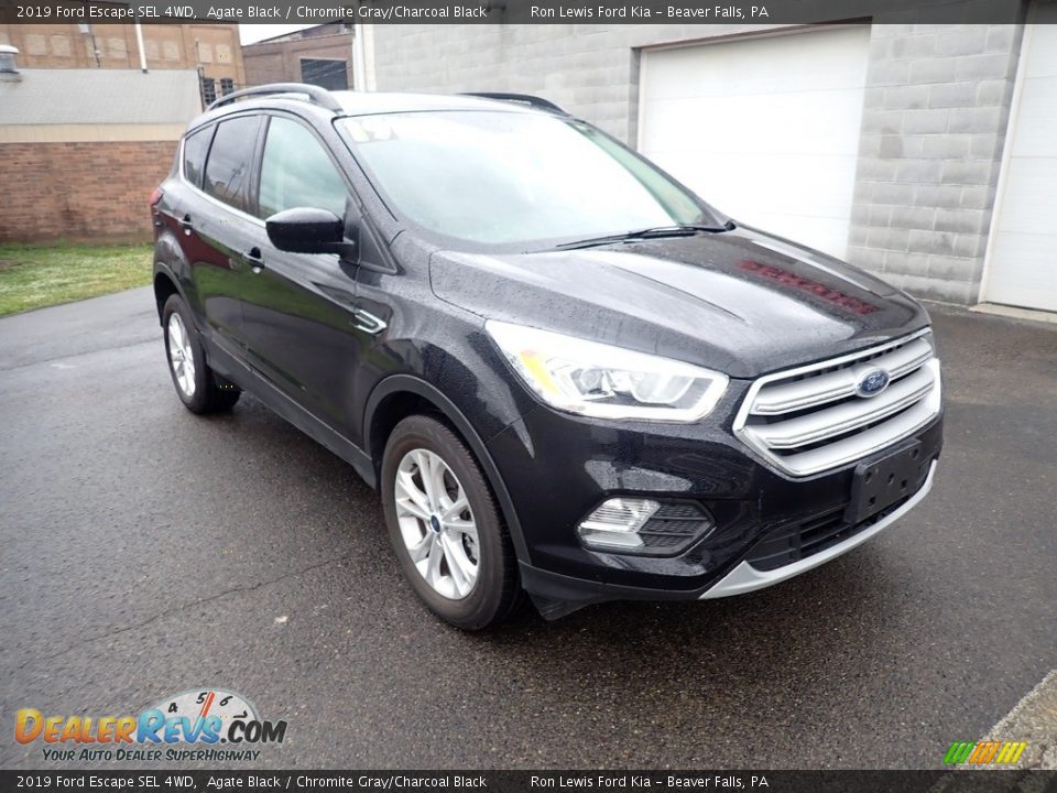 2019 Ford Escape SEL 4WD Agate Black / Chromite Gray/Charcoal Black Photo #3