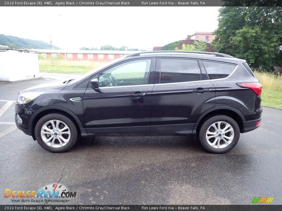 2019 Ford Escape SEL 4WD Agate Black / Chromite Gray/Charcoal Black Photo #6