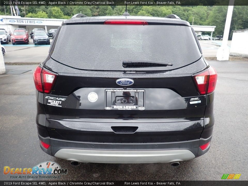 2019 Ford Escape SEL 4WD Agate Black / Chromite Gray/Charcoal Black Photo #8