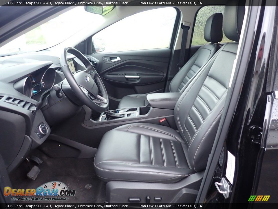 2019 Ford Escape SEL 4WD Agate Black / Chromite Gray/Charcoal Black Photo #13