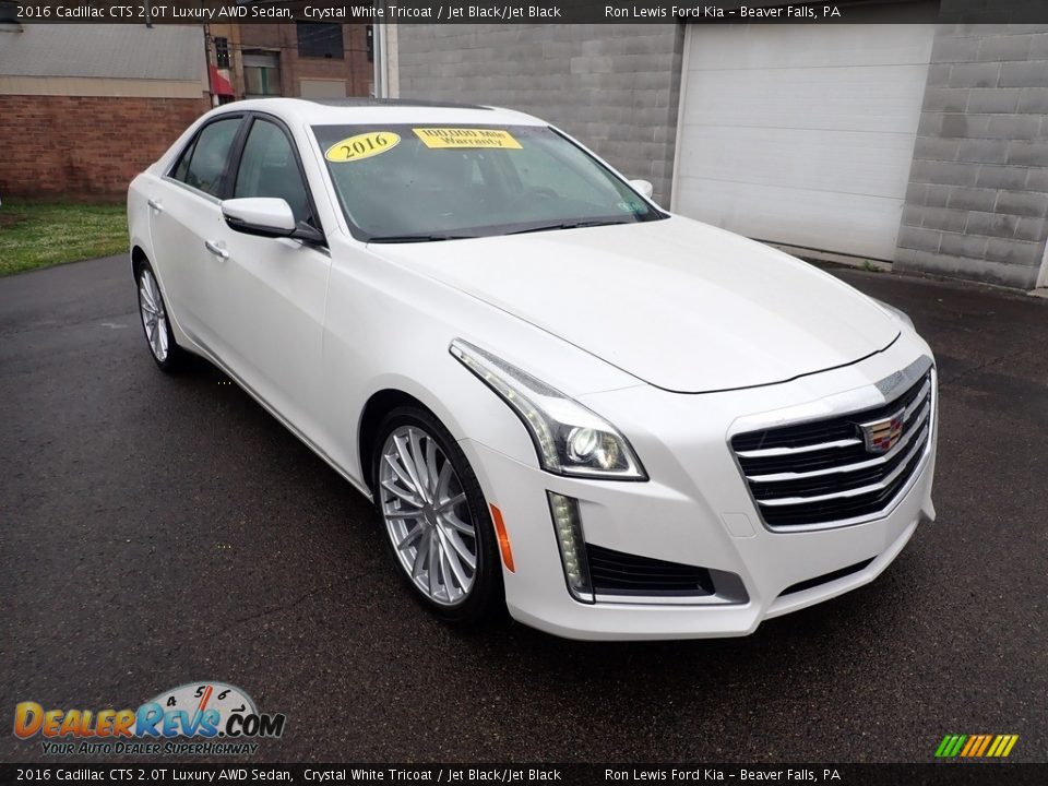 2016 Cadillac CTS 2.0T Luxury AWD Sedan Crystal White Tricoat / Jet Black/Jet Black Photo #3