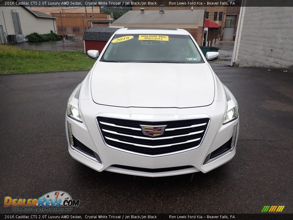 2016 Cadillac CTS 2.0T Luxury AWD Sedan Crystal White Tricoat / Jet Black/Jet Black Photo #4