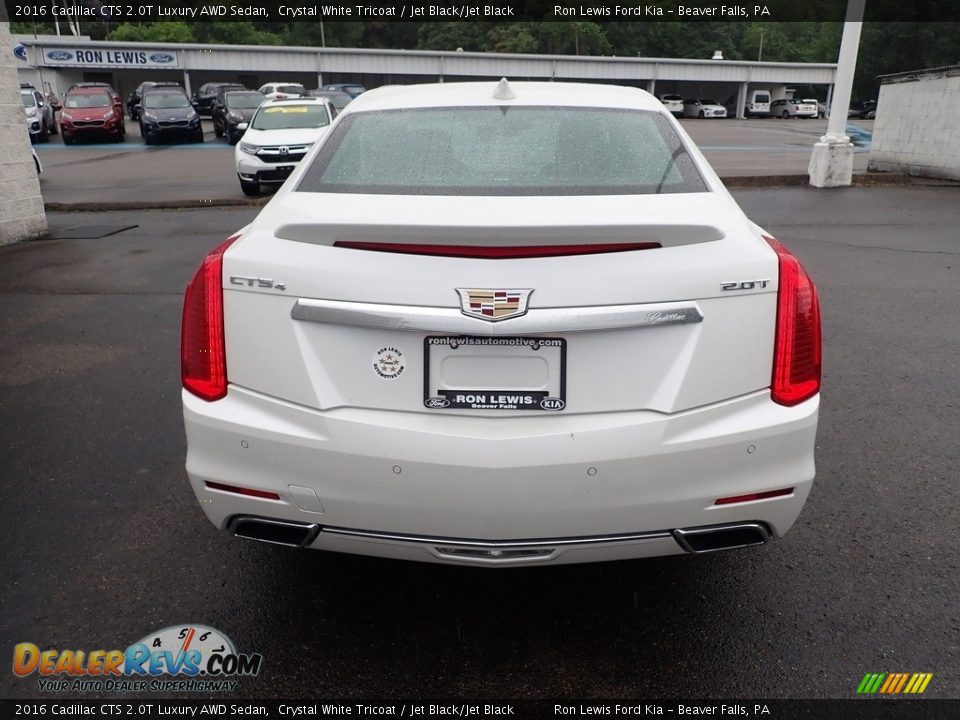 2016 Cadillac CTS 2.0T Luxury AWD Sedan Crystal White Tricoat / Jet Black/Jet Black Photo #8