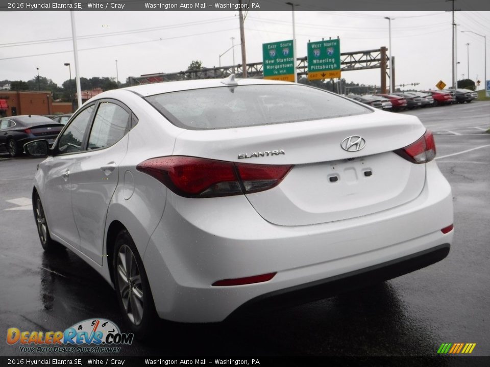 2016 Hyundai Elantra SE White / Gray Photo #5