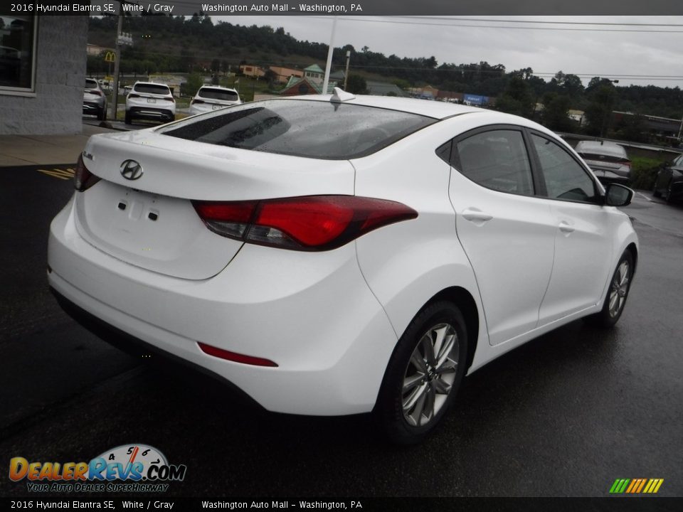 2016 Hyundai Elantra SE White / Gray Photo #7