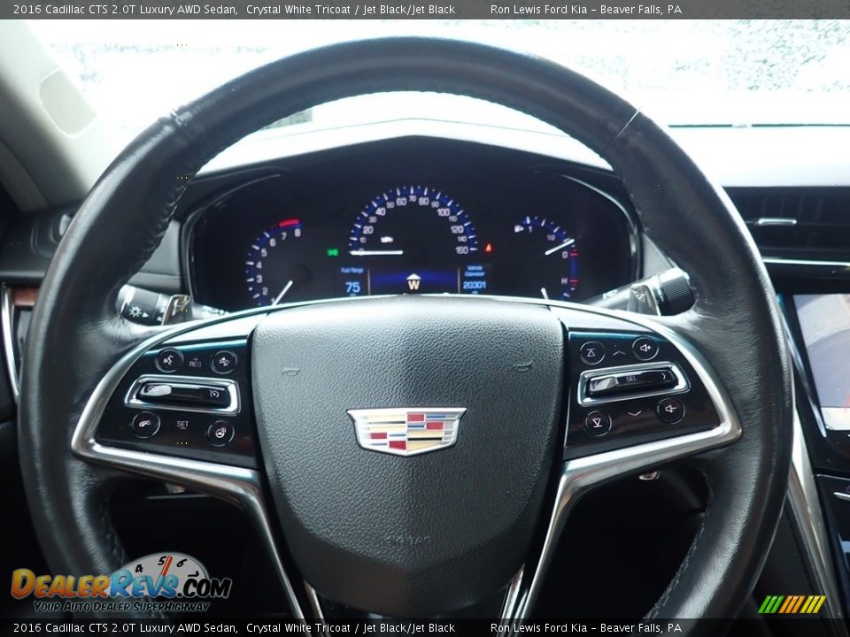 2016 Cadillac CTS 2.0T Luxury AWD Sedan Crystal White Tricoat / Jet Black/Jet Black Photo #21