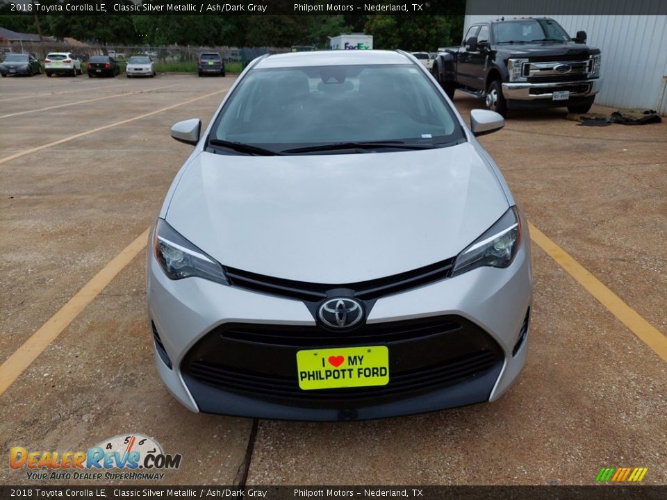 2018 Toyota Corolla LE Classic Silver Metallic / Ash/Dark Gray Photo #2