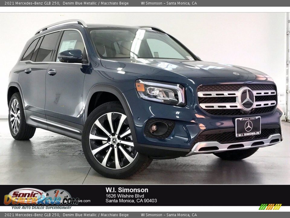 2021 Mercedes-Benz GLB 250 Denim Blue Metallic / Macchiato Beige Photo #1