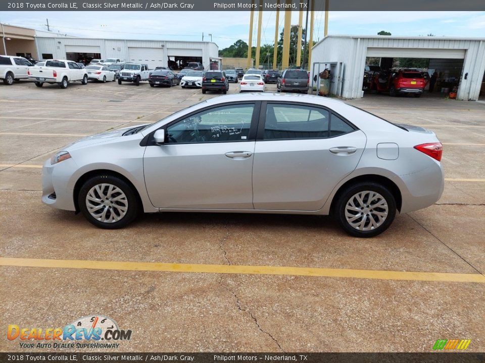 2018 Toyota Corolla LE Classic Silver Metallic / Ash/Dark Gray Photo #4