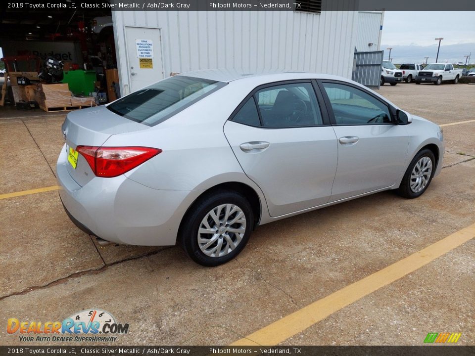 2018 Toyota Corolla LE Classic Silver Metallic / Ash/Dark Gray Photo #5