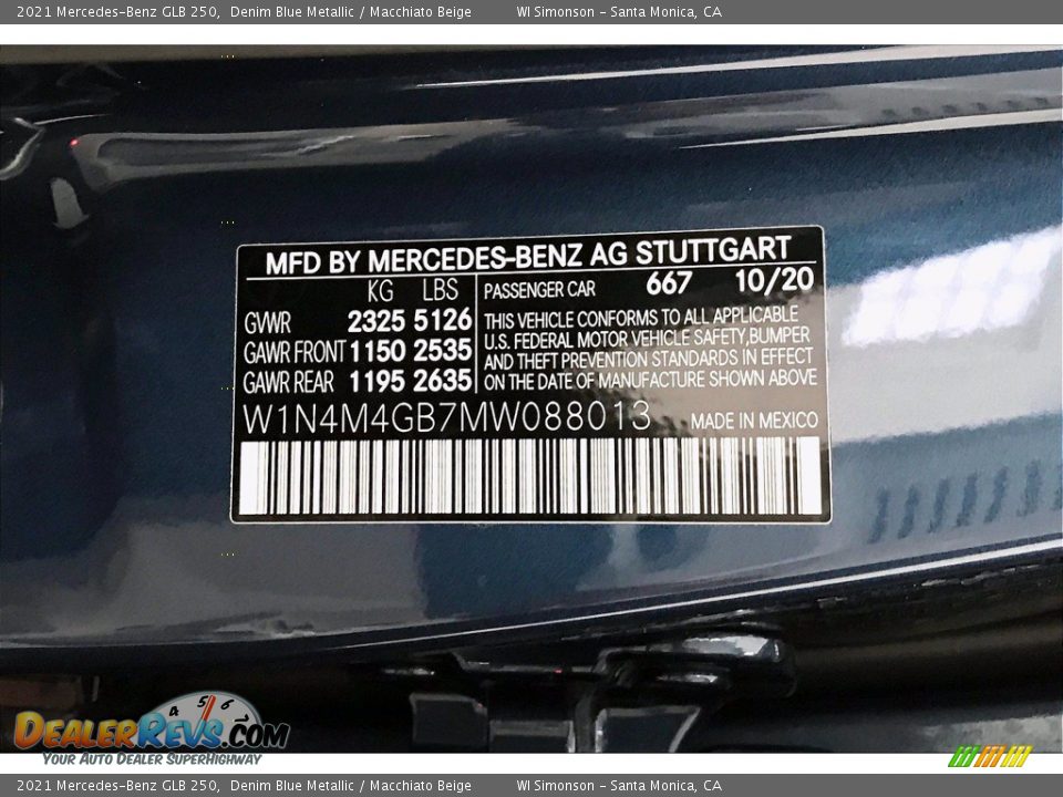 2021 Mercedes-Benz GLB 250 Denim Blue Metallic / Macchiato Beige Photo #11