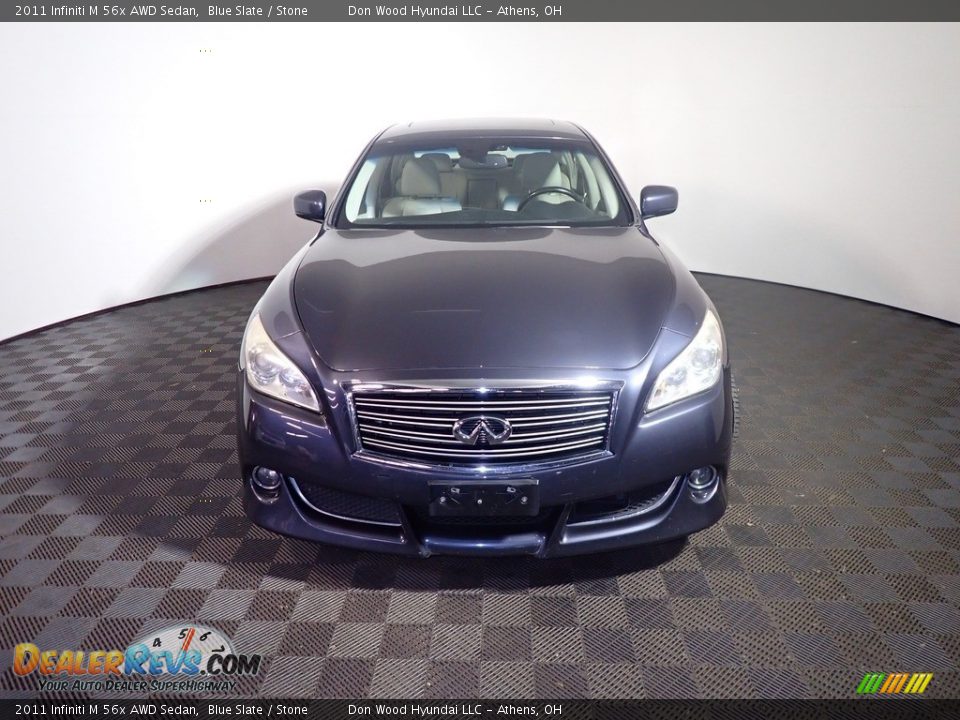 2011 Infiniti M 56x AWD Sedan Blue Slate / Stone Photo #7