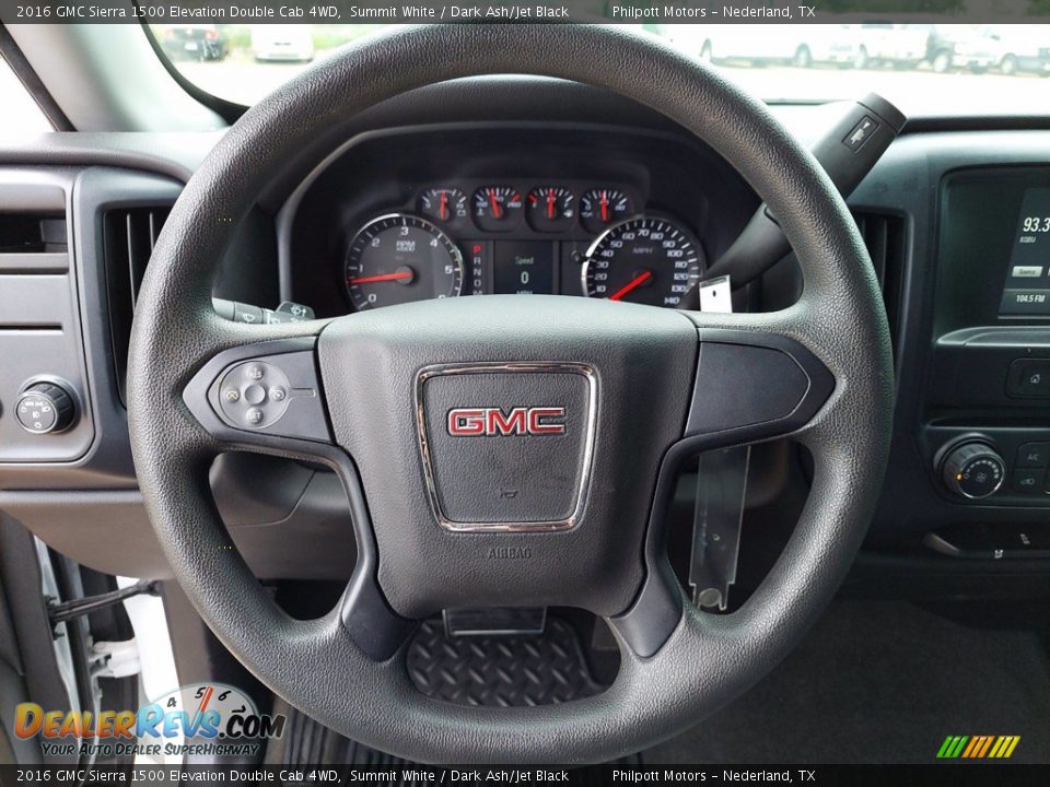 2016 GMC Sierra 1500 Elevation Double Cab 4WD Steering Wheel Photo #14