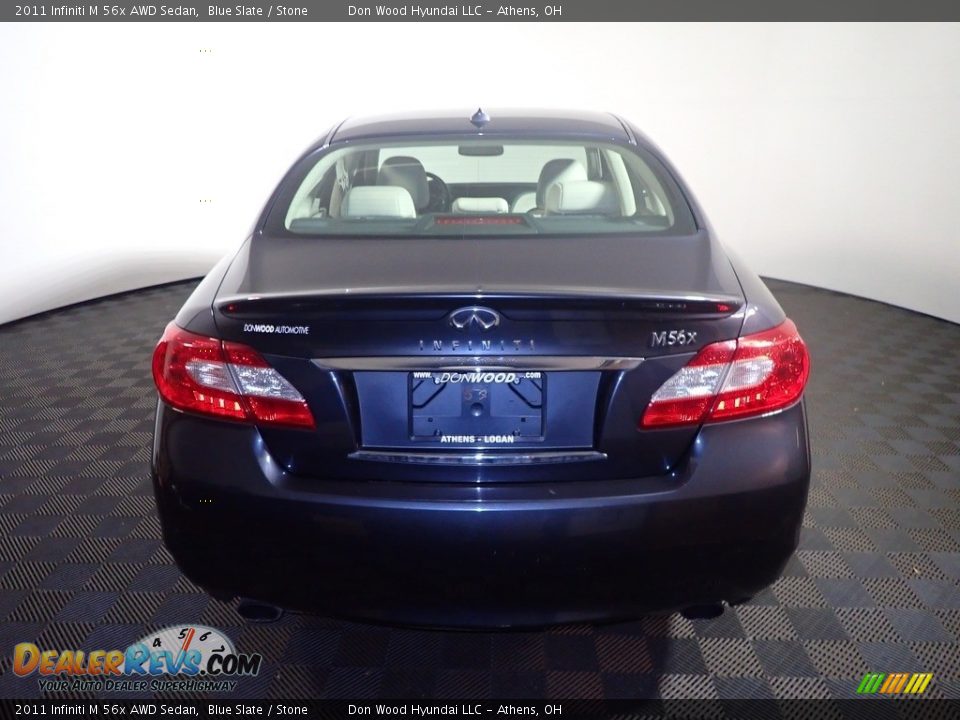 2011 Infiniti M 56x AWD Sedan Blue Slate / Stone Photo #15